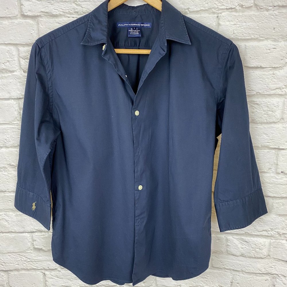Ralf Lauren Sport Nave Blue Slim Fit Size L